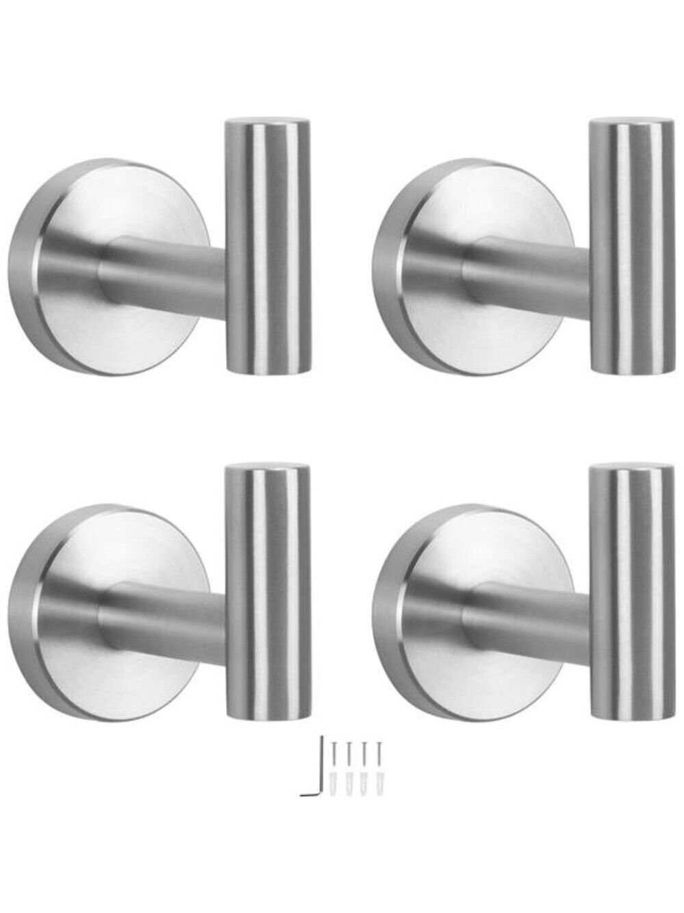 Stainless Steel Wall Mounted Towel Hooks Heavy Duty for Bathroom Kitchen Garage